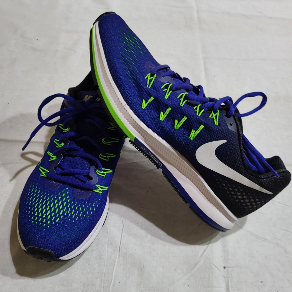 Nike Air Pegasus 33 Zoom Blue & Green Athletic Shoes Breathable Mesh NWOT 9